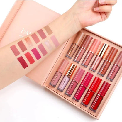 Handaiyan Matte Liquid Lipstick & Gloss - 12 Pcs Set