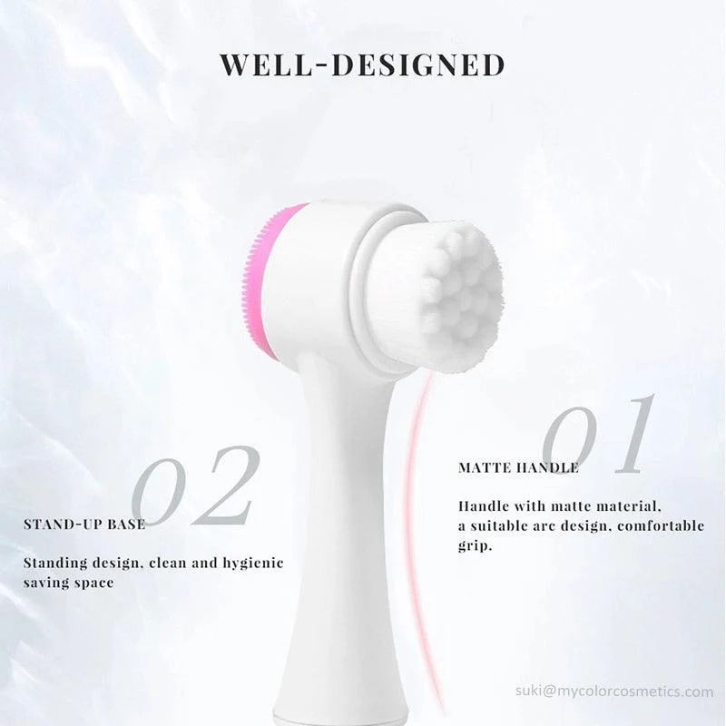 3D Double Sides Multifunctional Silicone Massage Brush