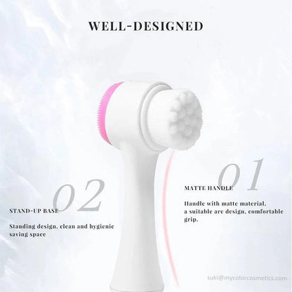 3D Double Sides Multifunctional Silicone Massage Brush