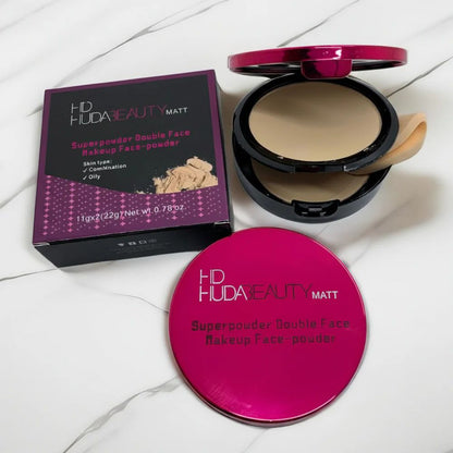 Huda Beauty Double Face Powder – Flawless Matte Perfection With Dual Power