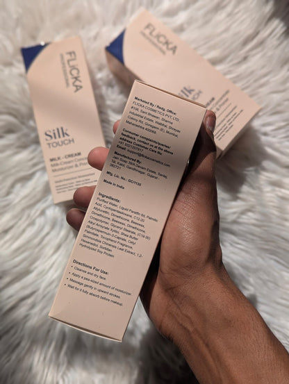 Original Flicka Silk Touch milk cream Moisturiser & Primer
Made in India 🇮🇳