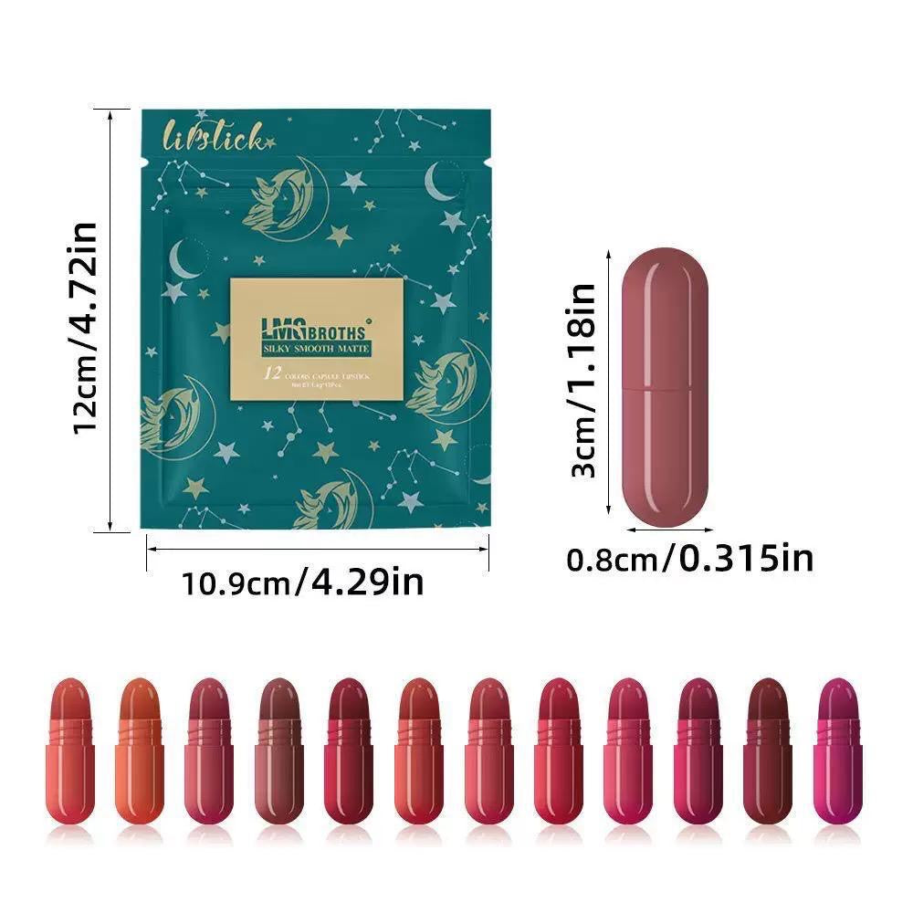 LMGBROTHS Capsule Matte Lipstick Set | 12 Nude & Bold Shades