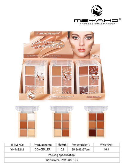 MSYAHO 6 Colors Concealer Pallets
