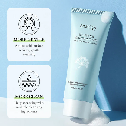 BIOAQUA Sea Fennel Hyaluronic Acid Foaming Facial Cleanser - 100ml