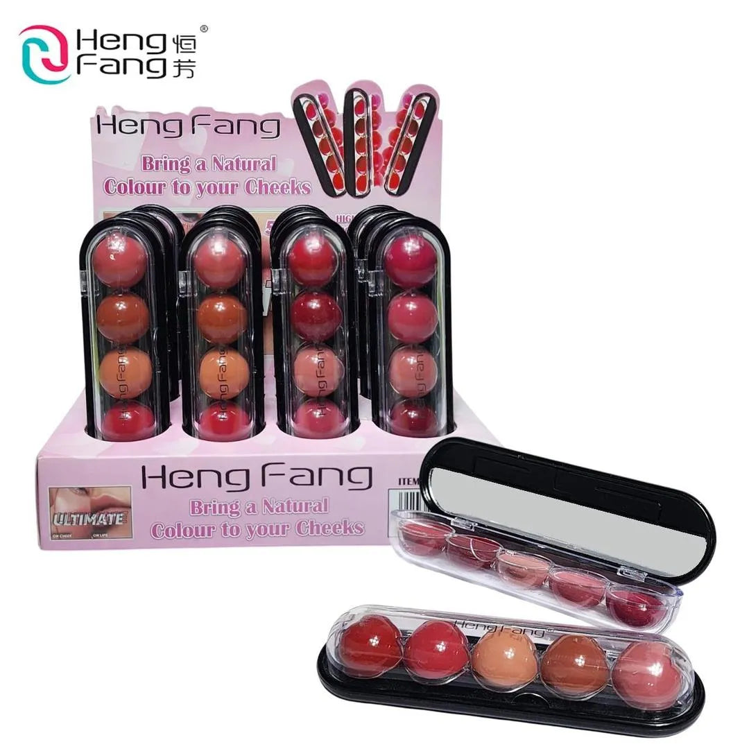Heng Fang "Ultimate Duo" 5-Color Multi-Use Lip & Cheek Palette