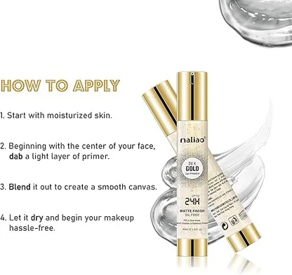 MALIAO 24K Gold Gel Matte Finish Oil-Free Primer - 30ml