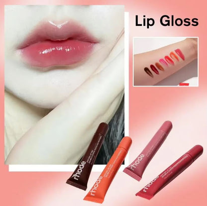 RHODE Punk Dark Brown Lip Gloss Lip Tint Long Lasting Moisturizing Nutritious Liquid Lipstick Clear Mineral Lip Oil Makeup