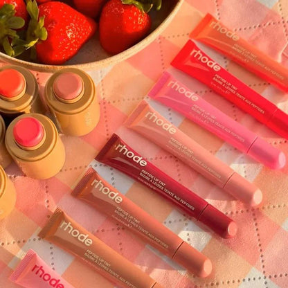 RHODE Punk Dark Brown Lip Gloss Lip Tint Long Lasting Moisturizing Nutritious Liquid Lipstick Clear Mineral Lip Oil Makeup