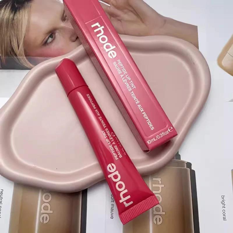 RHODE Punk Dark Brown Lip Gloss Lip Tint Long Lasting Moisturizing Nutritious Liquid Lipstick Clear Mineral Lip Oil Makeup