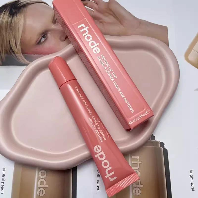 RHODE Punk Dark Brown Lip Gloss Lip Tint Long Lasting Moisturizing Nutritious Liquid Lipstick Clear Mineral Lip Oil Makeup