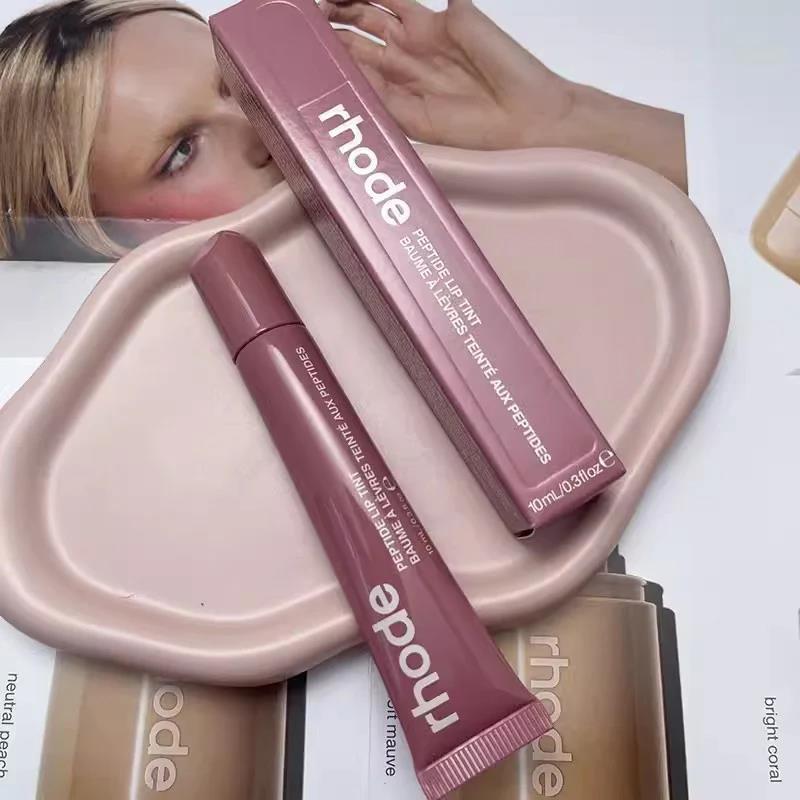 RHODE Punk Dark Brown Lip Gloss Lip Tint Long Lasting Moisturizing Nutritious Liquid Lipstick Clear Mineral Lip Oil Makeup