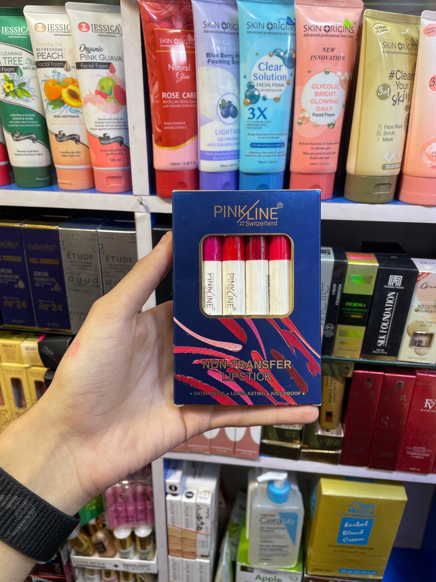 Pinkline Non-Transfer Matte Lipstick Set – 6 Shades