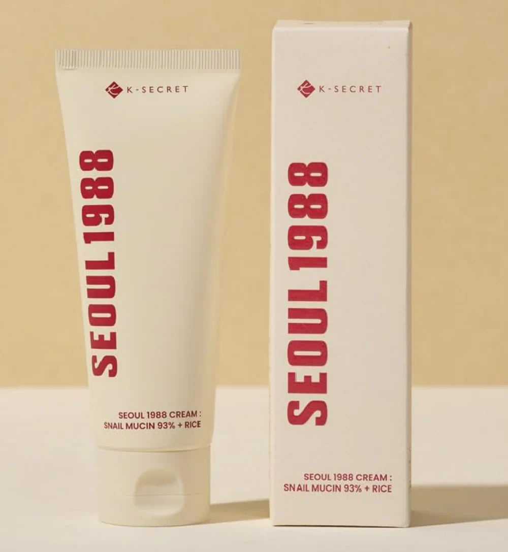 K-Secret Seoul 1988 Snail Mucin 93% + Rice Cream - 100ml - Made in Korea