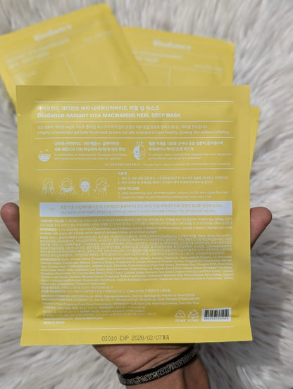 Biodance-Radiant Vita Niacinamide Real Deep Mask 4pc 34g Made in Korea