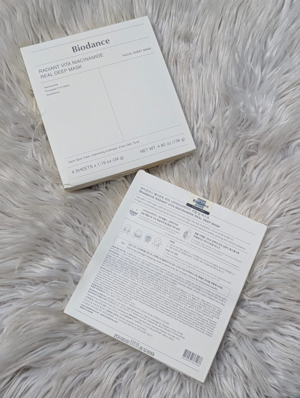 Biodance-Radiant Vita Niacinamide Real Deep Mask 4pc 34g Made in Korea