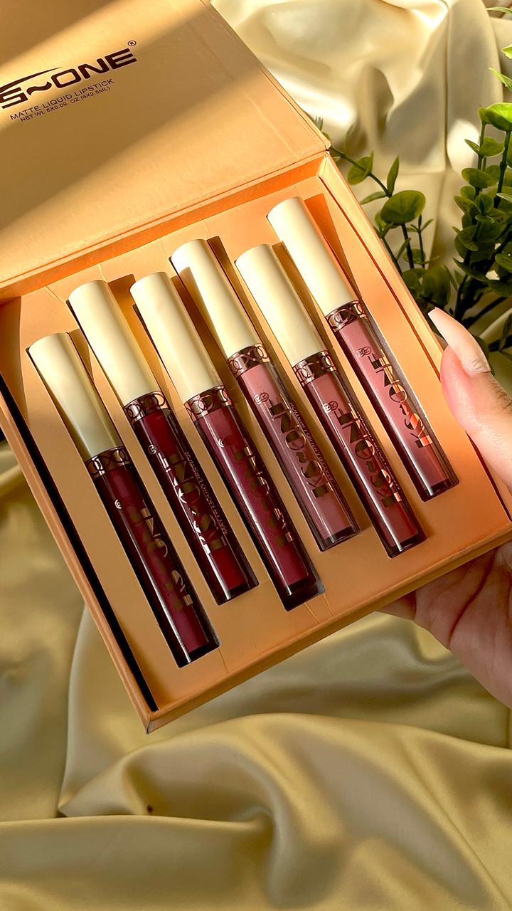Ks One 6pcs Matte Lip Gloss Set