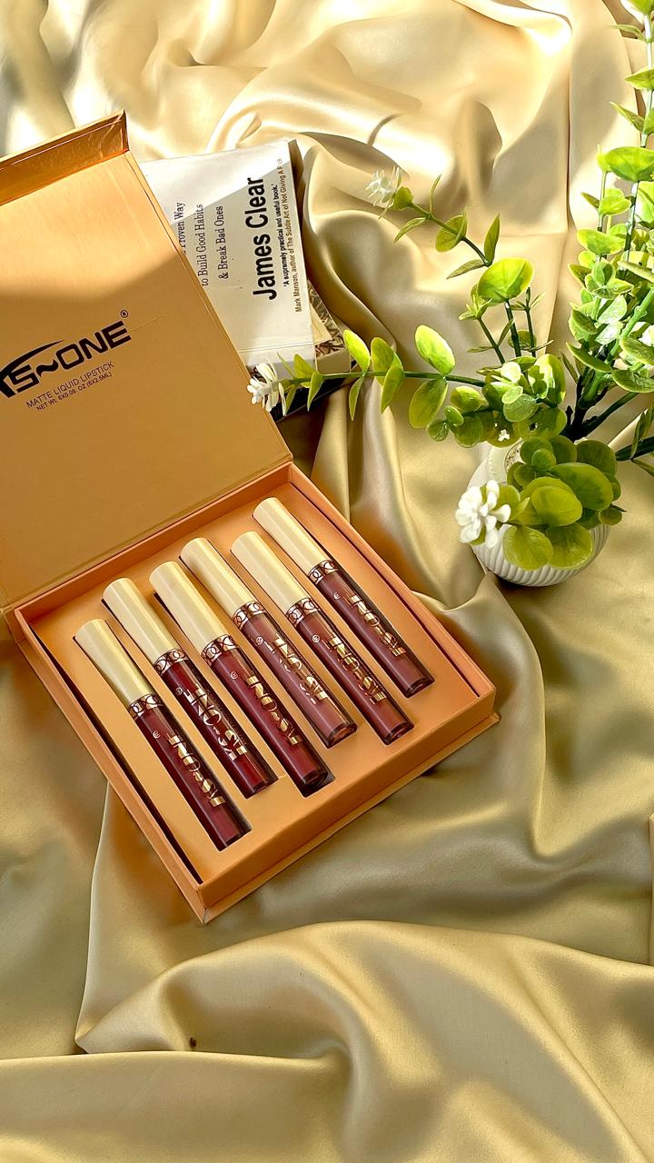 Ks One 6pcs Matte Lip Gloss Set