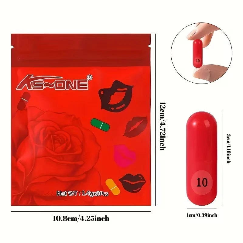 Ksone 9 Colors Capsule Lipstick Set | Mini Portable Lipstick Collection | Waterproof Long-Lasting Lip Makeup