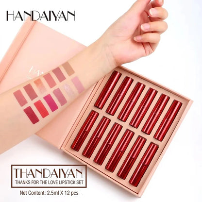 HANDAIYAN "Thanks for the Love" 12-Piece Matte Lipstick Set