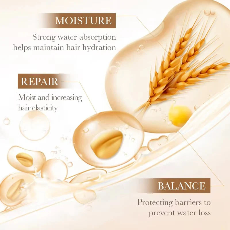 BIOAQUA Rice Raw Pulp Hair Repair Mask - 10g x 20 Pcs